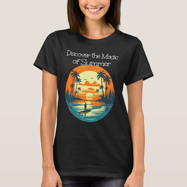 Camiseta Discover the Magic of Sea with Sunset for Holiday  (Anverso)