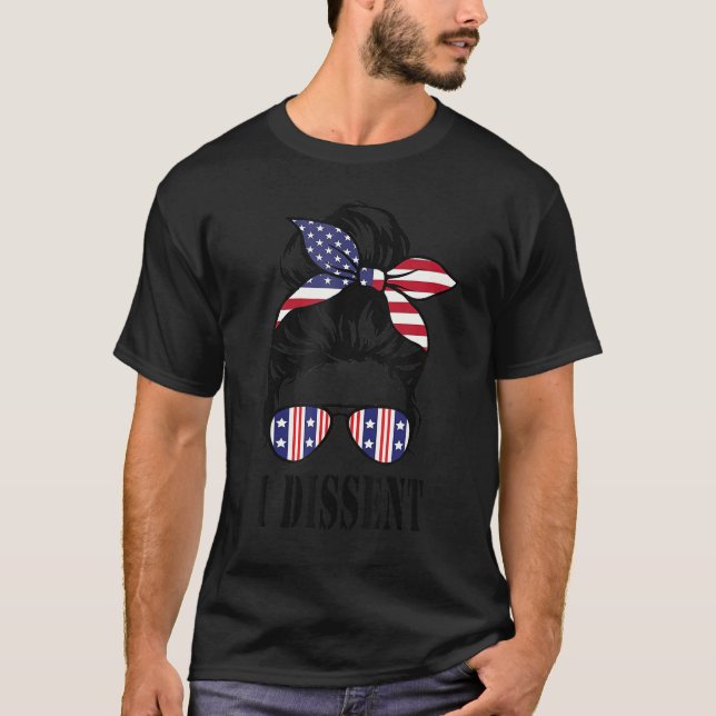 Camiseta Discrepo De Las Mujeres De La Bandera De Ee. Uu. D (Anverso)