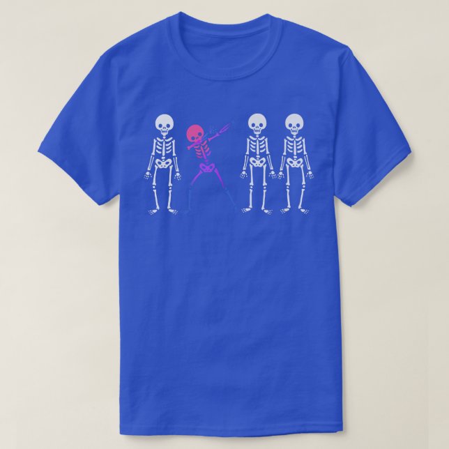 Camiseta Discreto esqueleto bisexual sutil Bi Orde Hallowee (Diseño del anverso)