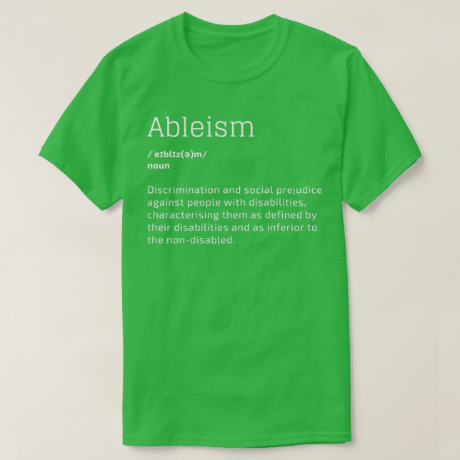 Camiseta Discriminación por ableismo de personas con discap (Diseño del anverso)