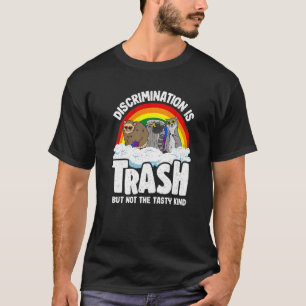 Camiseta Discriminación: Trash Gay Pride Raccoon Opossum