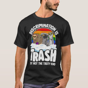 Camiseta Discriminación: Trash Gay Pride Raccoon Opossum