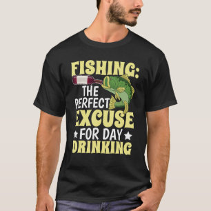 Camiseta Disculpa de pesca para beber durante el día Diseño