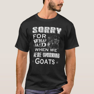 Camiseta Disculpa por lo que dije cuando estábamos trabajan