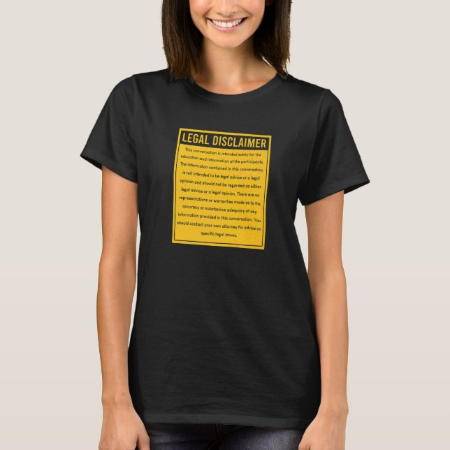 Camiseta Disculpación legal Conversación Derecho de abogado (Anverso)