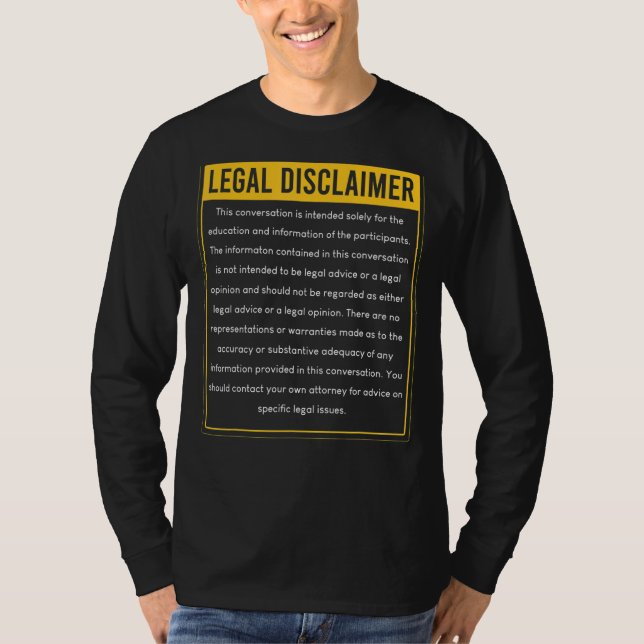 Camiseta Disculpación legal Conversación Derecho de abogado (Anverso)