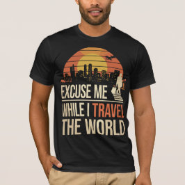 Camiseta Discúlpame Mientras Viajo Por El Mundo - Vintage R