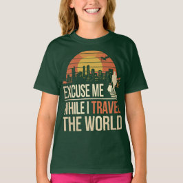 Camiseta Discúlpame Mientras Viajo Por El Mundo - Vintage R