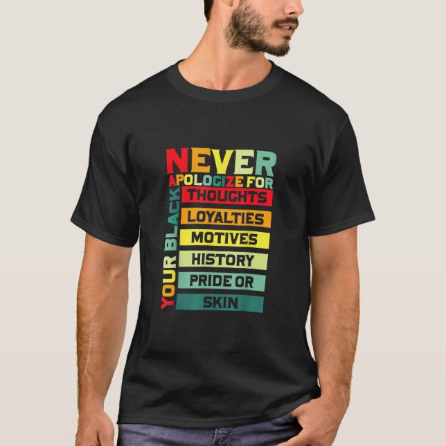 Camiseta Disculparse por tu cruz negra cruzada de historia (Anverso)