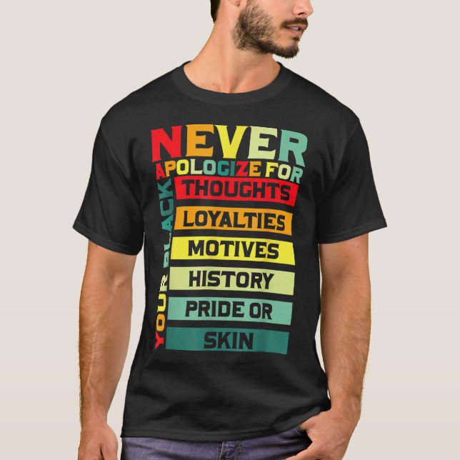 Camiseta Disculparse por tu cruz negra cruzada de historia (Anverso)
