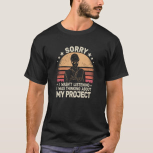 Camiseta Disculpe el proyecto de construcción de retro de S