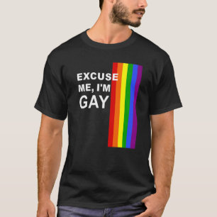 Camiseta Disculpe, soy gay con la bandera arcoiris Lgbt Csd