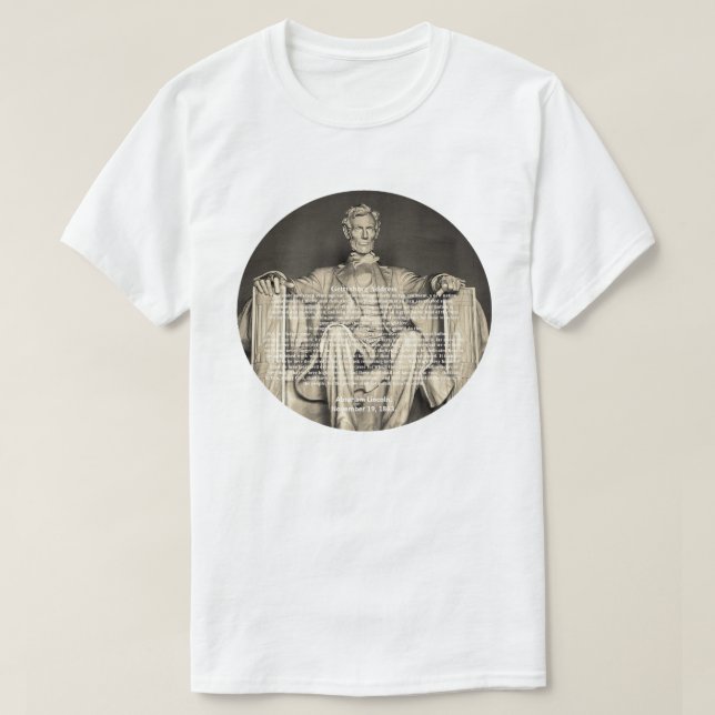 Camiseta Discurso de Lincoln sobre Gettysburg, 19 de noviem (Diseño del anverso)