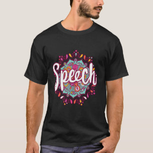 Camiseta Discurso de Mandala Cute Terapia Terapéutica Discu