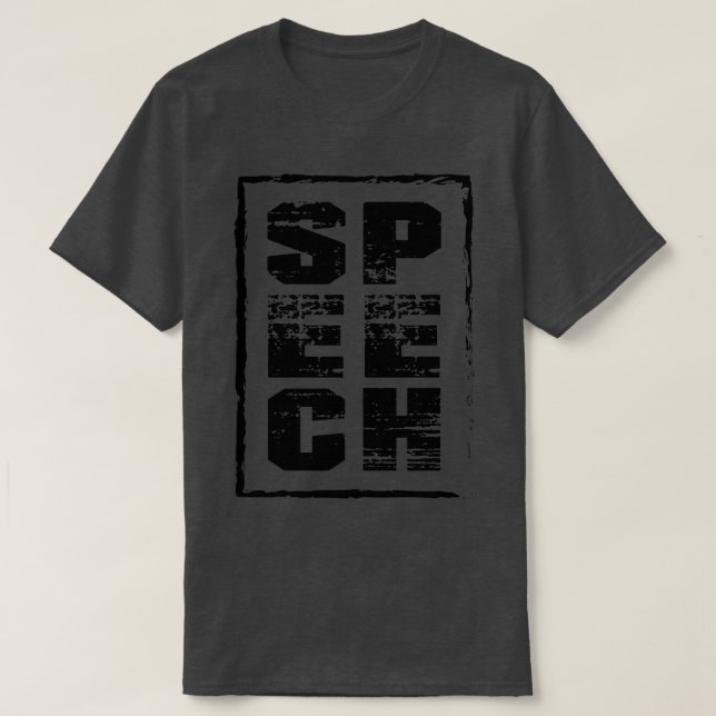 Camiseta Discurso de tratamiento del habla (Diseño del anverso)