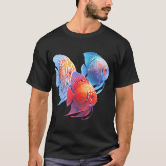 Camiseta Discus Fish Animal Mascota Funny Aquarium Fish Tan