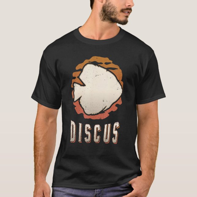 Camiseta Discus Fish Vintage Retro Classic Animal Sunset (Anverso)