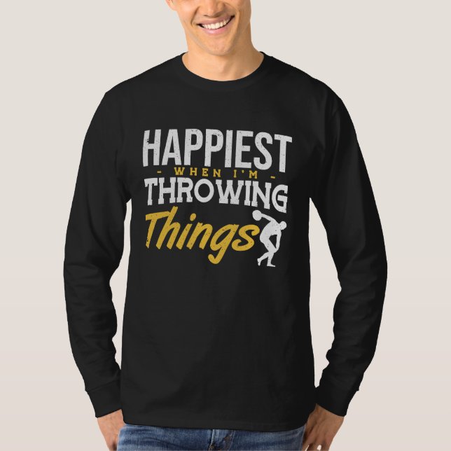 Camiseta Discus Happiest Throwing Things Discus Throwing  1 (Anverso)