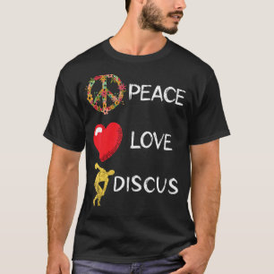 Camiseta Discus Throw Love Peace Discus Heart Harmony Sport