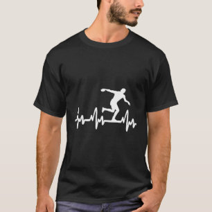 Camiseta Discus Thrower Throwing Throwing Ekg Hebeat Track 
