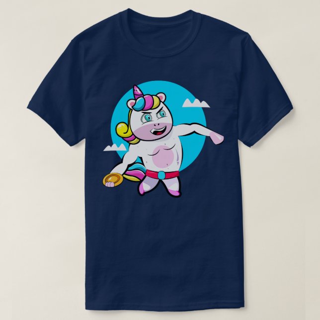 Camiseta Discus Thrower Unicorn 1 (Diseño del anverso)
