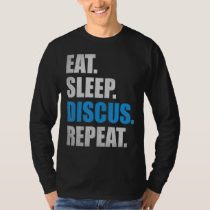 Camiseta Discus Tire Deportes Comer Sueño Discus Repetir Di
