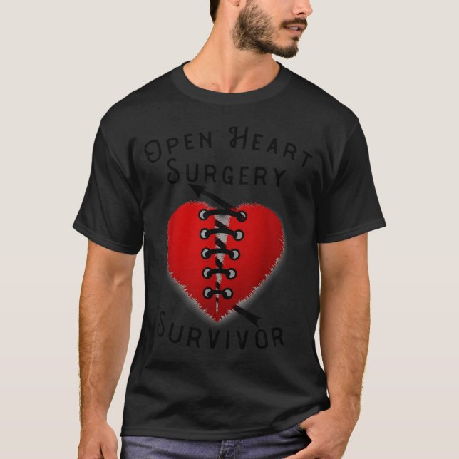 Camiseta Disease Awareness Open Heart Surgery Survivor Ed H (Anverso)