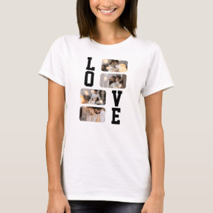 Camiseta Diseña tu propio collage de 4 fotos