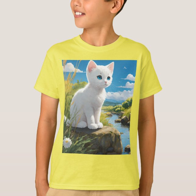 Camiseta diseñada básica para niños (Anverso)