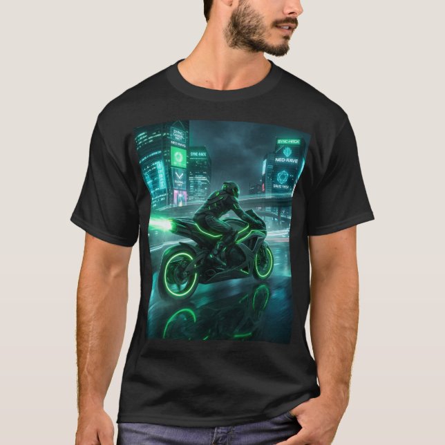 Camiseta diseñada de motocicleta (Anverso)