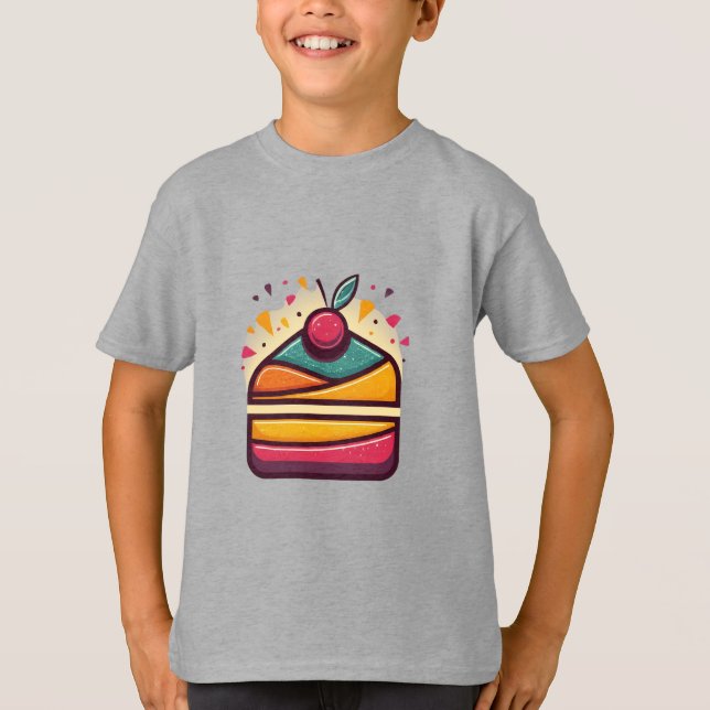 Camiseta Diseñado por tarta multicolor (Anverso)