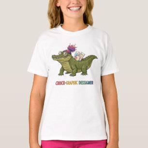 Camiseta "Diseñador Croco-gráfico: Arte con estilo