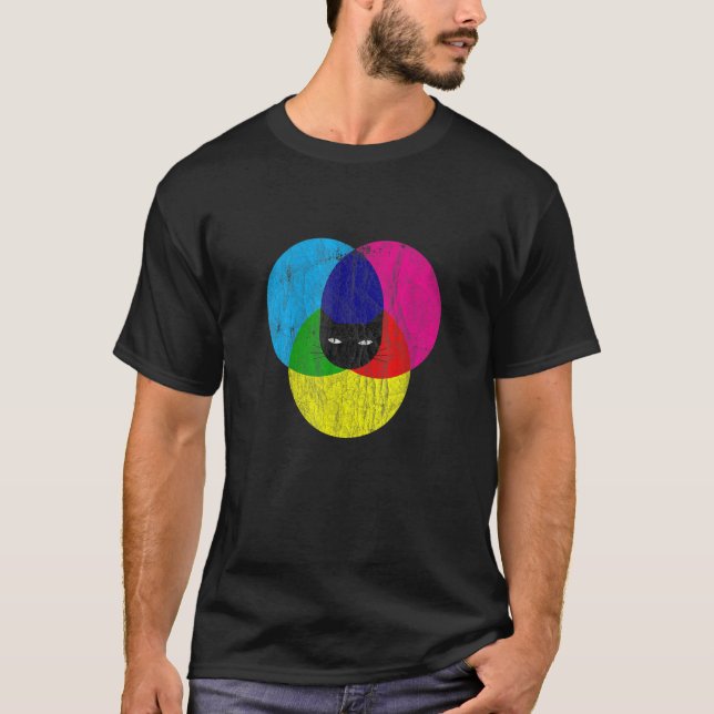 Camiseta Diseñador de gatos CMYK (Anverso)