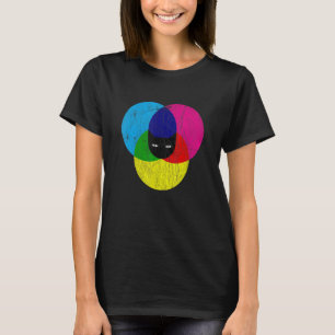 Camiseta Diseñador de gatos CMYK