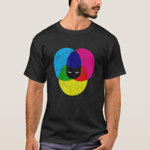 Camiseta diseñador de gatos CMYK