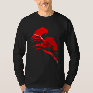 Camiseta Diseñador de moda Crow Raven Black Red