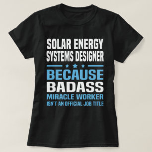 Camiseta Diseñador de sistemas de energía solar