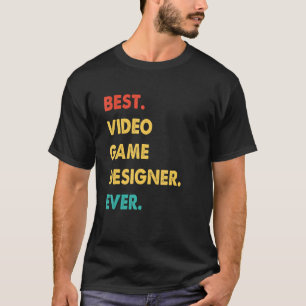 Camiseta Diseñador de videojuegos Retro Mejor Diseñador de 