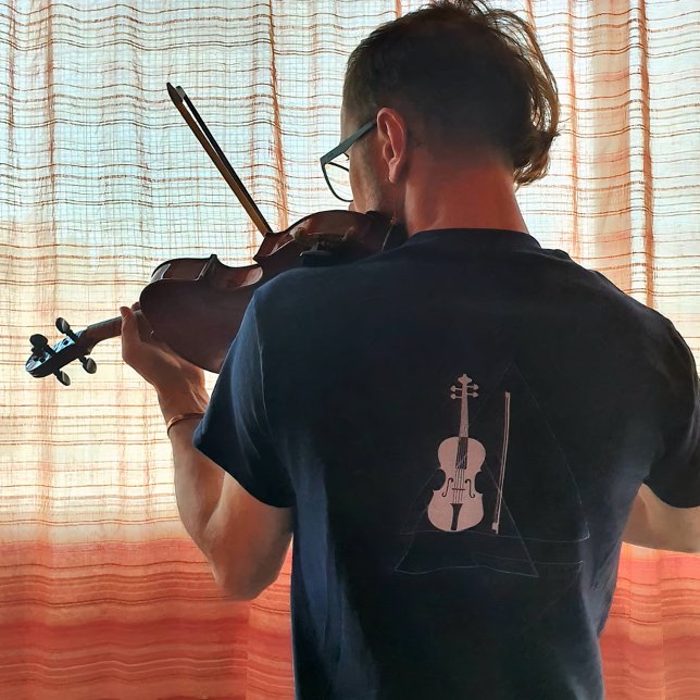 Camiseta Diseñador de violines de música azul de la marina  (Subido por el creador)