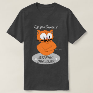 Camiseta DISEÑADOR GRÁFICO AUTODIDACTA Gato con Bigote