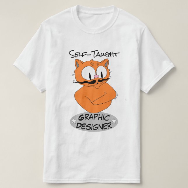 Camiseta DISEÑADOR GRÁFICO Autodidacta Señor Gato™ (Diseño del anverso)