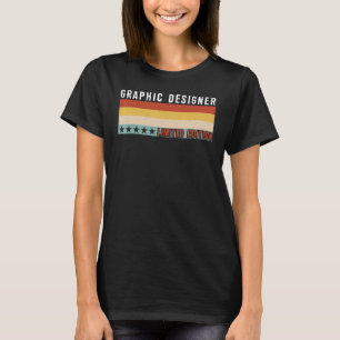 Camiseta Diseñador gráfico Plantilla de trabajo de profesió