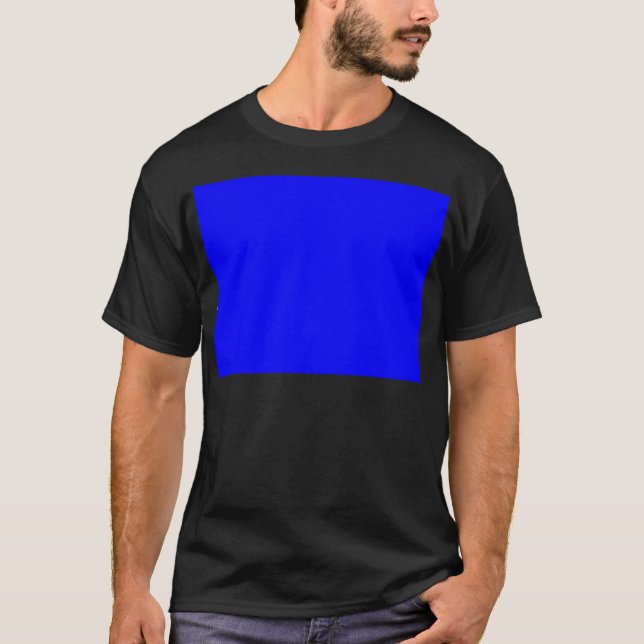 Camiseta Diseñador personalizado de color azul (Anverso)
