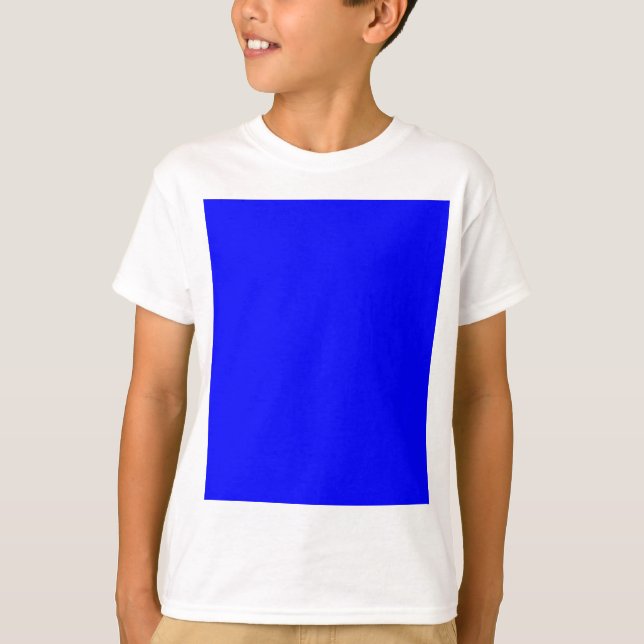 Camiseta Diseñador personalizado de color azul (Anverso)