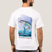 Diseñador Pescando Camiseta. El Wahoo Con Actitud.