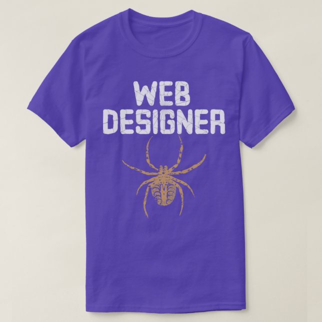 Camiseta Diseñador web con araña (Diseño del anverso)