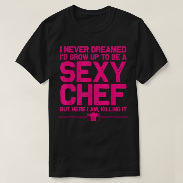 Camiseta diseñadores de chef divertidos hombres mujeres se  (Diseño del anverso)
