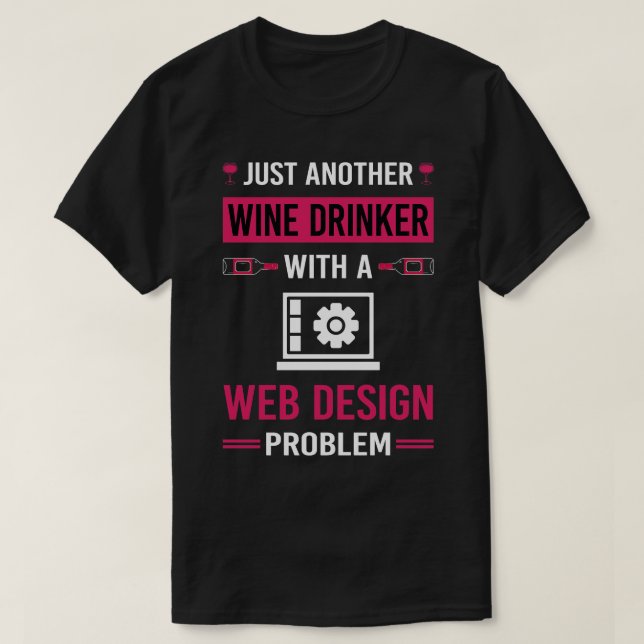 Camiseta Diseñadores de diseño Web de Wine Drinker (Diseño del anverso)