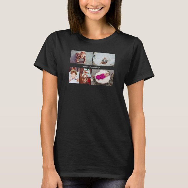 Camiseta Diseñar su propio Collage de fotos de 5 (Anverso)
