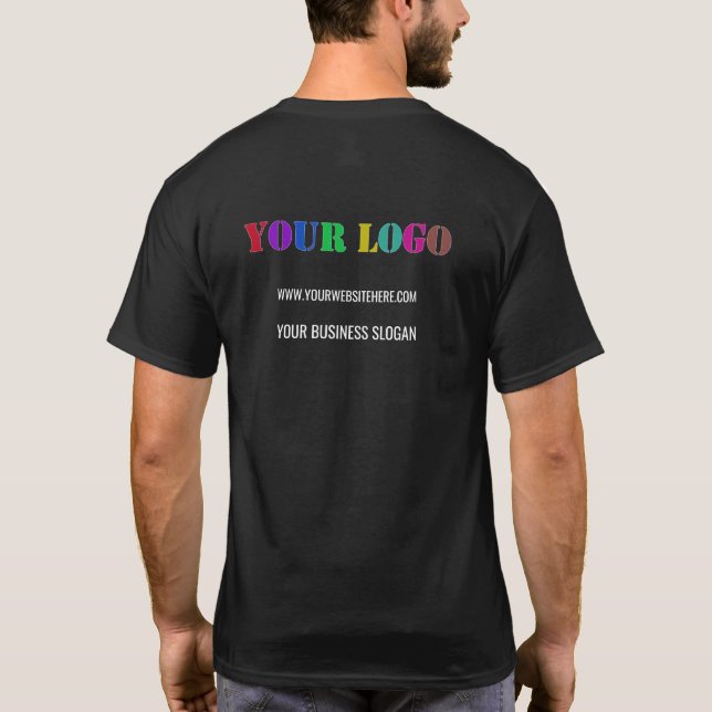 Camiseta Diseñar su propio logotipo Personalizado Textos Ca (Reverso)